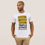 Funny Triple Bypass Heart Survigery T-shirt (Voorkant volledig)