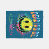 Funny Trippy Dead Inside Quote Sarcasm Meme Gothic Fleece Deken (Voorkant (Horizontaal))