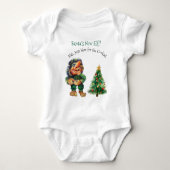 Funny Troll Baby Christmas Santa's New Elf Romper (Voorkant)