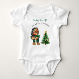 Funny Troll Baby Christmas Santa's New Elf Romper