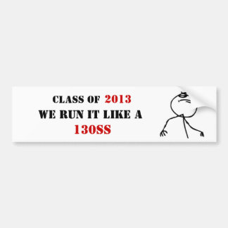 Funny Troll Face Class of 2013 Bumpersticker