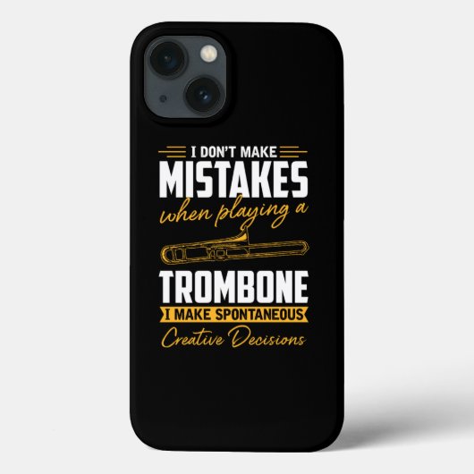 Funny Trombone die ik niet maak van Mistakes Tromb Case-Mate iPhone Case (Achterkant)