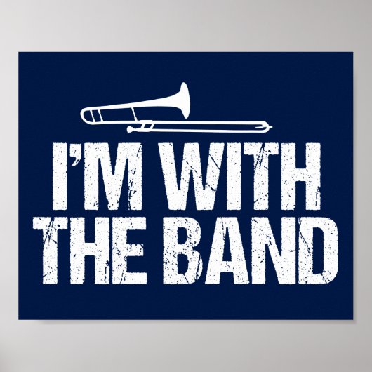 Funny Trombone ik ben bij de Band Poster (Voorkant)