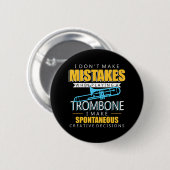 Funny Trombone Music Instrument Player Ronde Button 5,7 Cm (Voorkant /achterkant)