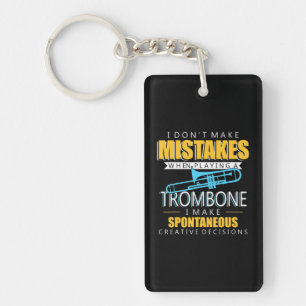 Funny Trombone Music Instrument Player Sleutelhanger