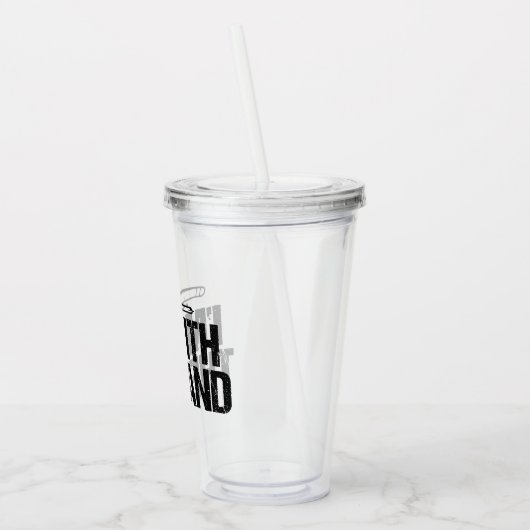 Funny Trombone Player Acryl Drinkbeker (Links)