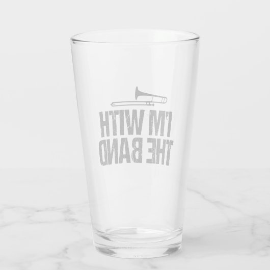 Funny Trombone Player Glas (Achterkant)