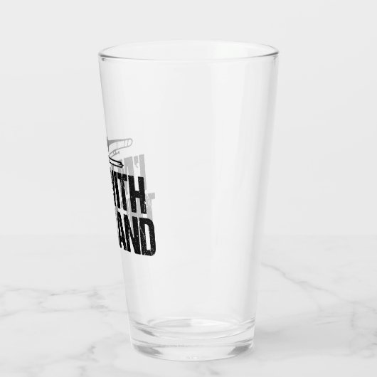 Funny Trombone Player Glas (Links)