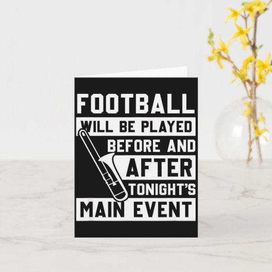 Funny Trombone Player Marching Band Kaart (Gele Bloem)