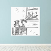 Funny Trombone Player Musician Canvas Afdruk (Insitu (Houten vloer))