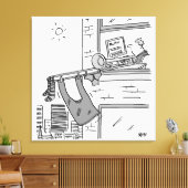Funny Trombone Player Musician Canvas Afdruk (Insitu (Woonkamer))