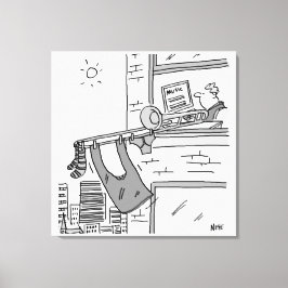 Funny Trombone Player Musician Canvas Afdruk