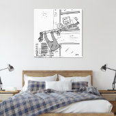 Funny Trombone Player Musician Canvas Afdruk (Insitu (Slaapkamer))