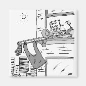 Funny Trombone Player Musician Magneet (Voorkant)