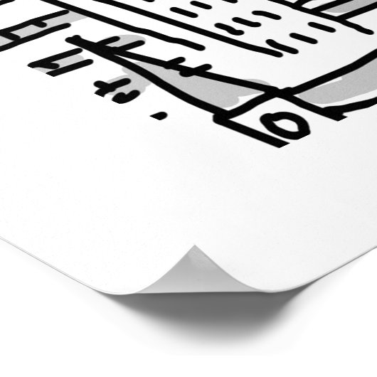 Funny Trombone Player Musician Poster (Hoek)