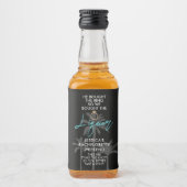 Funny Tropical Bachelorette Weekend Mini Liquor Bo Likeurfles Etiket (Voorkant)