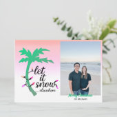 Funny Tropical Beach Kerstfeestdag Kaart (Staand voorkant)