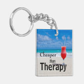 Funny Tropical Beach Photo Typography Sleutelhanger (Voorkant Links)