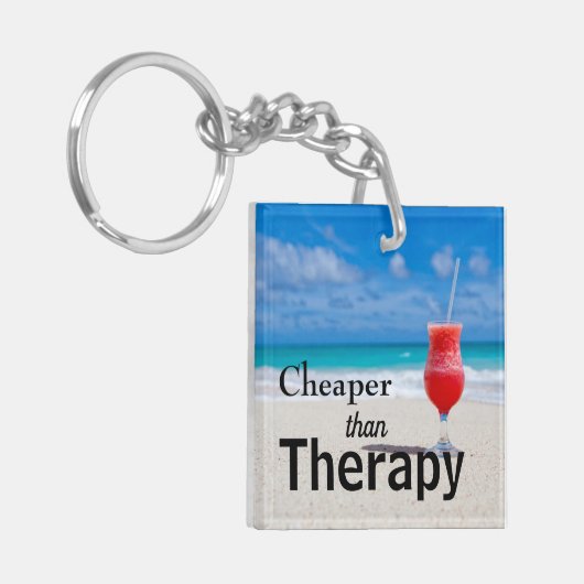 Funny Tropical Beach Photo Typography Sleutelhanger (Voorkant Links)