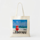 Funny Tropical Beach Photo Typography Tote Bag (Voorkant)