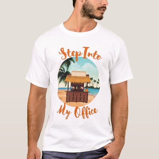 Funny Tropical Caribbean Kantoor T-shirt (Voorkant)