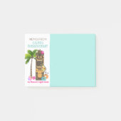 Funny tropical drink palm tree Hawaiian tiki head Post-it® Notes (Voorkant)