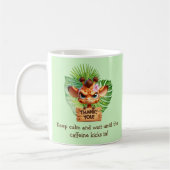 Funny Tropical Giraffe Coffee Mok -  (Links)