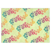 Funny Tropical Hibiscus blooms + jouw achtergrond Tafelkleed (Voorkant (Horizontaal))