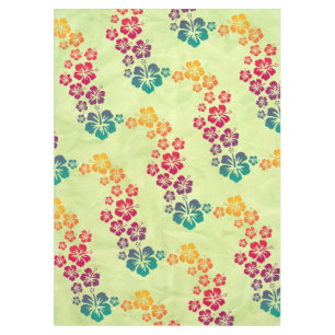 Funny Tropical Hibiscus blooms + jouw achtergrond Tafelkleed