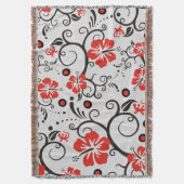 Funny Tropical Hibiscus Decor Pattern Deken (Voorkant Verticaal)