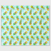 Funny Tropical Kerstanananas Cadeaupapier (Vlak)