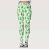 Funny Tropical Kerstanananas Leggings (Voorkant)