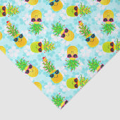 Funny Tropical Kerstanananas Tissuepapier (Detail)