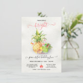 Funny Tropical Kerstcocktail Party Kaart (Staand voorkant)