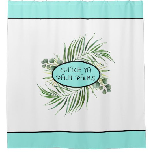 Funny Tropical Palms Shake Ya Palm Palms Douchegordijn (Voorkant)