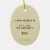 Funny Tropical Snowman Holiday Keepomwille Ornamen Keramisch Ornament (Achterkant)