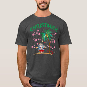 Funny Tropical Summer Santa Clause Hawaiian T-shirt