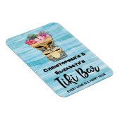 Funny Tropical Tiki Bar Monogrammed Cruise Ship Magneet (Rechterzijde)