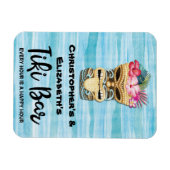 Funny Tropical Tiki Bar Monogrammed Cruise Ship Magneet (Horizontaal)