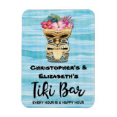 Funny Tropical Tiki Bar Monogrammed Cruise Ship Magneet (Verticaal)