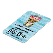 Funny Tropical Tiki Bar Monogrammed Cruise Ship Magneet (Linkerzijde)