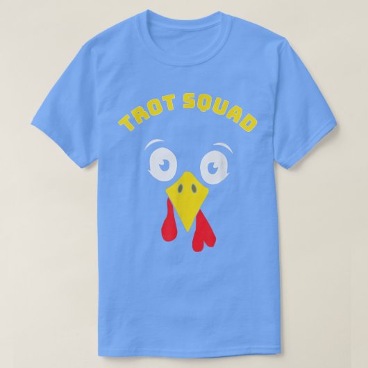 Funny Trot Squad Turkey Face Thanksgiving Runner C T-shirt (Design voorkant)