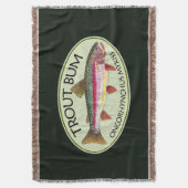 Funny Trout Bum Fisherman's Deken (Voorkant Verticaal)