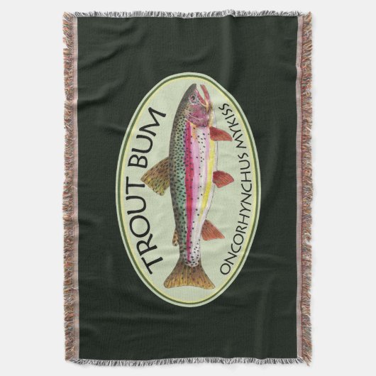 Funny Trout Bum Fisherman's Deken (Voorkant Verticaal)