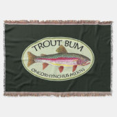 Funny Trout Bum Fisherman's Deken (Voorkant)