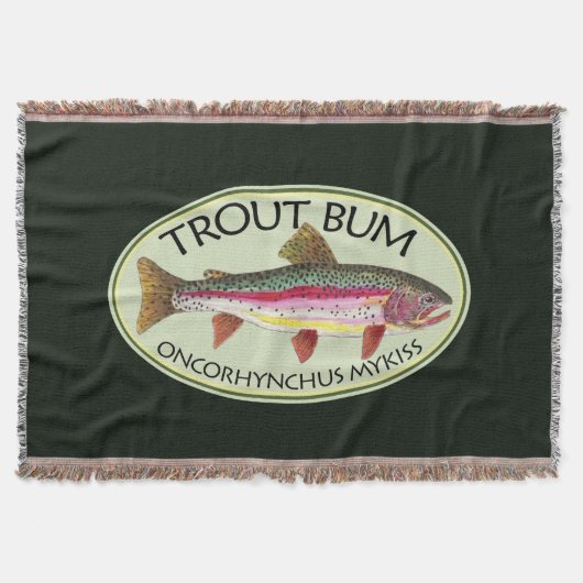 Funny Trout Bum Fisherman's Deken (Voorkant)