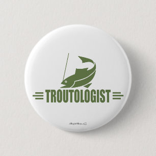 Funny Trout Vist Ronde Button 5,7 Cm