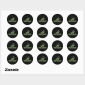 Funny Trout Vist Ronde Sticker (Vel)