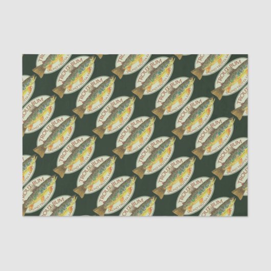 Funny Trout Vist - TROUT BUM - Tissuepapier (Voorkant)