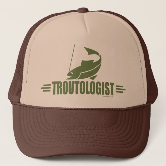 Funny Trout Vist Trucker Pet (Voorkant)